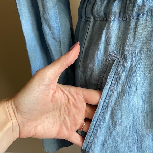 Lou & grey Long Sleeve Chambray Wrap Dress - Picture 6 of 8